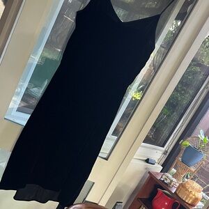 Midi Black Velvet Slip dress